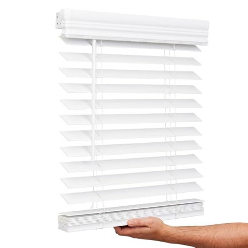 Cordless Faux Wood Window Blinds