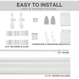 Cordless Faux Wood Window Blinds