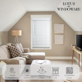 Cordless Faux Wood Window Blinds