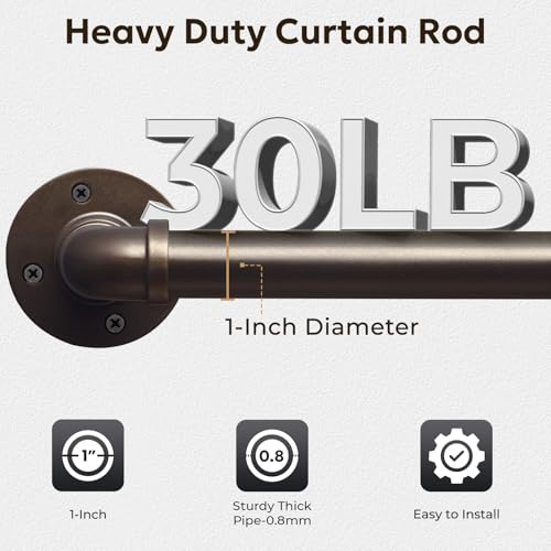 Industrial Wrap Around Curtain Rod