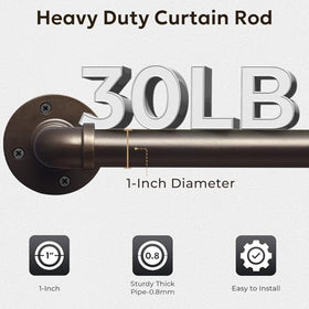 Industrial Wrap Around Curtain Rod