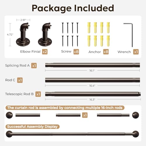 Industrial Wrap Around Curtain Rod
