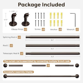 Industrial Wrap Around Curtain Rod