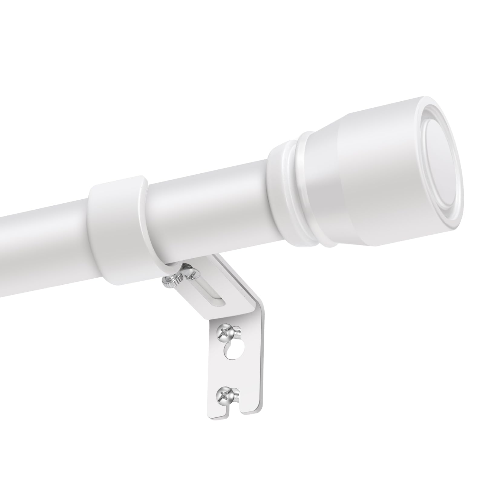 Adjustable Black Curtain Rod Set