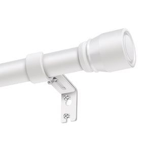 Adjustable Black Curtain Rod Set