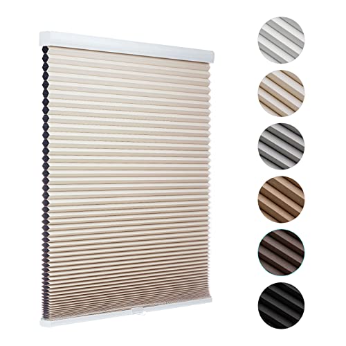 MYshade Cordless Cellular Windows Shades Blackout Blinds for Windows Easy to Install