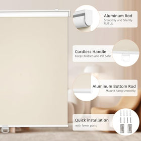 Cordless Blackout Roller Shades for Windows
