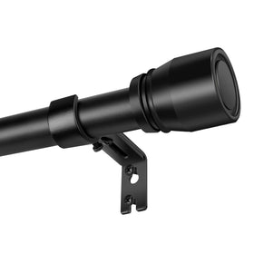 Adjustable Black Curtain Rod Set