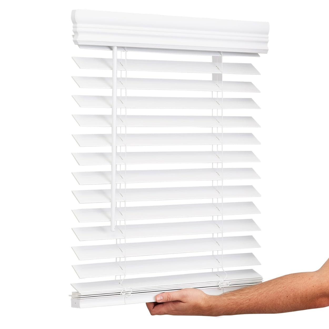 Cordless Faux Wood Window Blinds