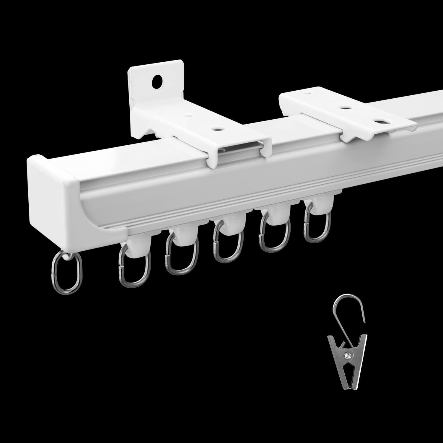 Ceiling Mount Curtain Track with Clips
