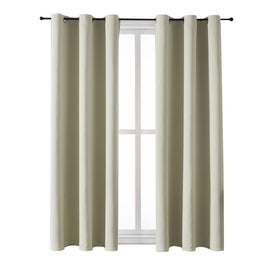 Grommet Blackout Curtains Set for Bedroom & Living Room