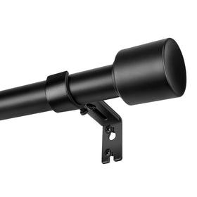 Adjustable Black Curtain Rod Set