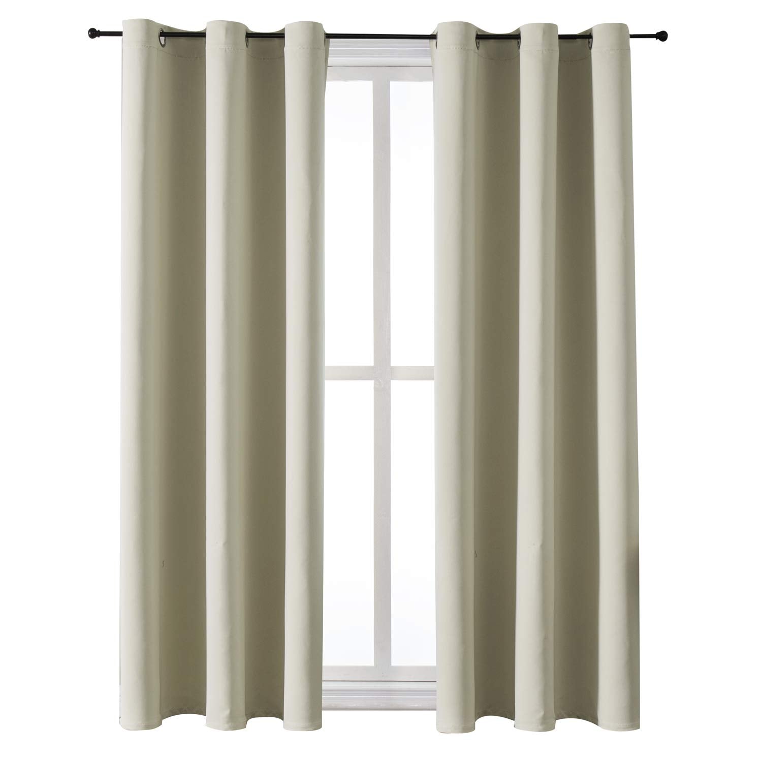 Grommet Blackout Curtains Set for Bedroom & Living Room
