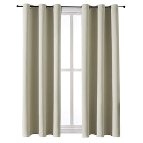 Grommet Blackout Curtains Set for Bedroom & Living Room
