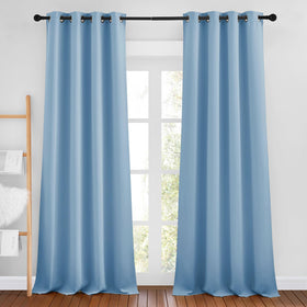Grommet Blackout Curtains Set for Windows