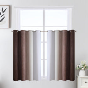 Estelar Textiler Ombre Blackout Curtains for Bedroom 2 Panels Set