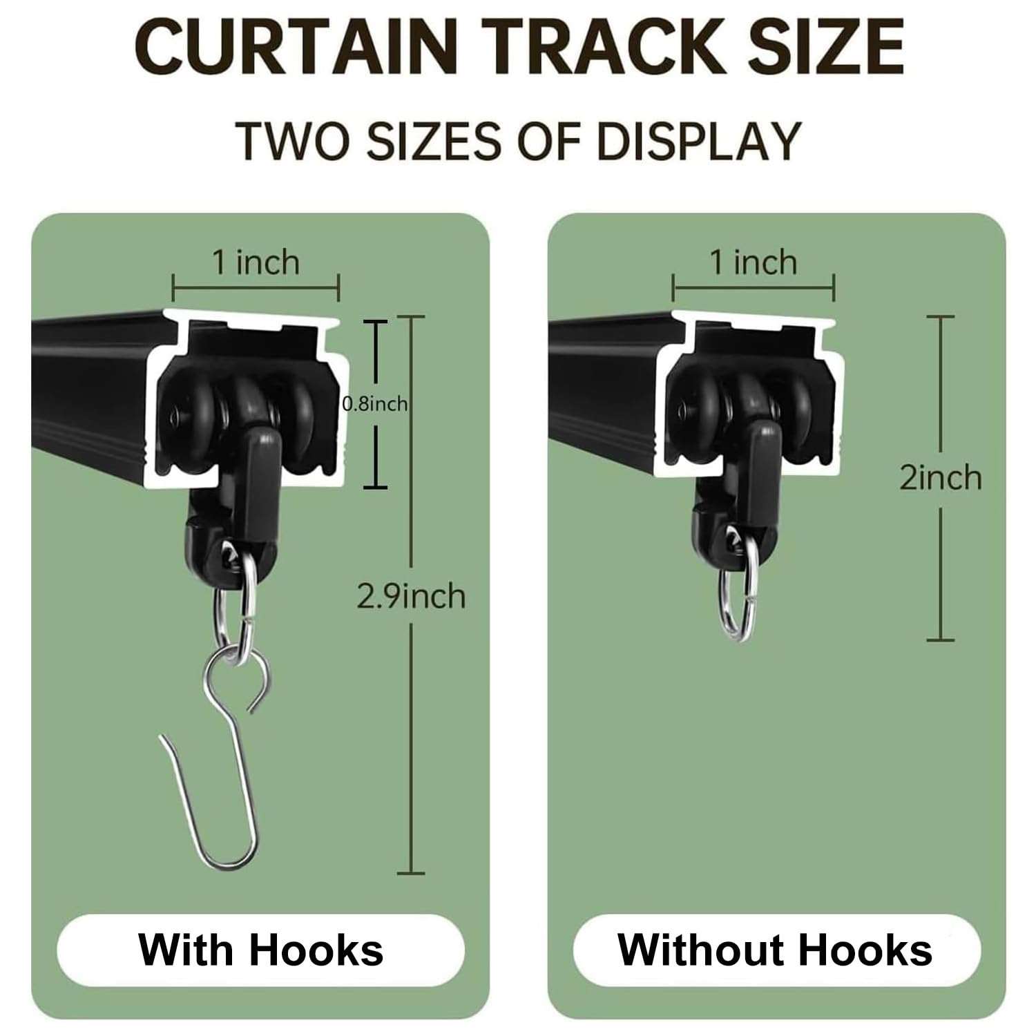 Ceiling Mounted Curtain Track Rail with Hooks