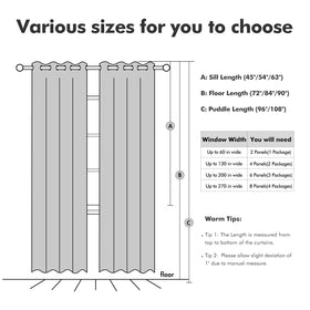 100% Blackout Linen Curtains for Bedroom & Living Room