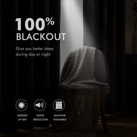 100% Blackout Linen Curtains for Bedroom & Living Room