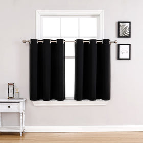 Grommet Blackout Curtains Set for Bedroom & Living Room