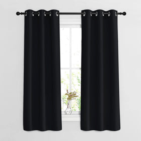 Grommet Blackout Curtains Set for Windows
