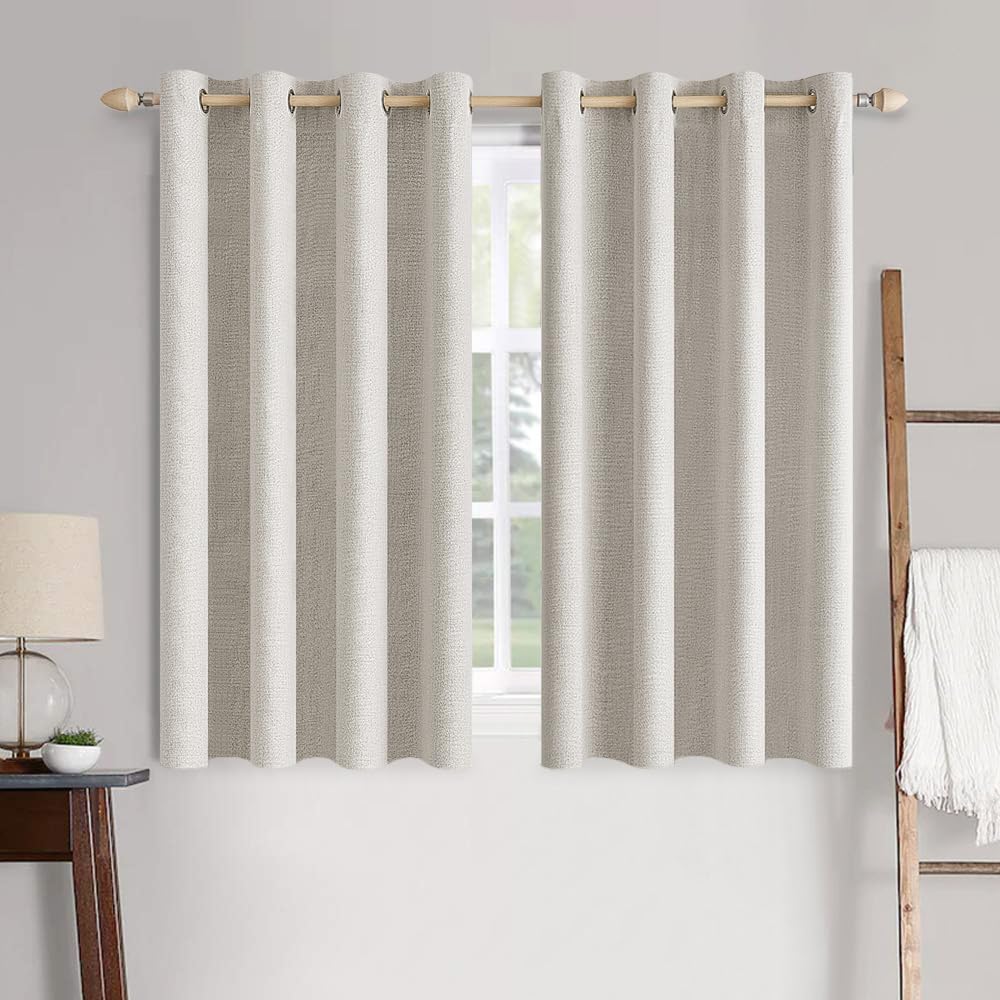 100% Blackout Linen Curtains for Bedroom & Living Room