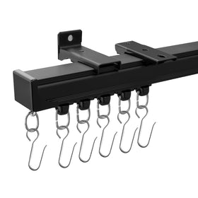 Ceiling Mounted Curtain Track Rail with Hooks