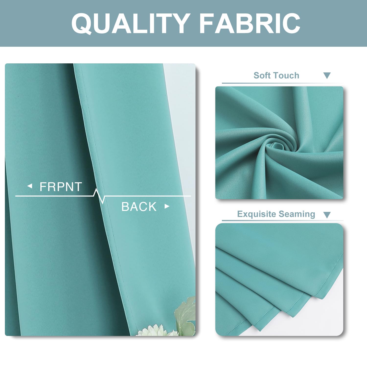 Grommet Blackout Curtains Set for Bedroom & Living Room