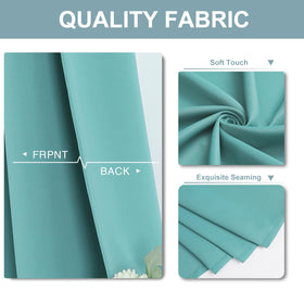 Grommet Blackout Curtains Set for Bedroom & Living Room