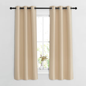 Grommet Blackout Curtains Set for Windows