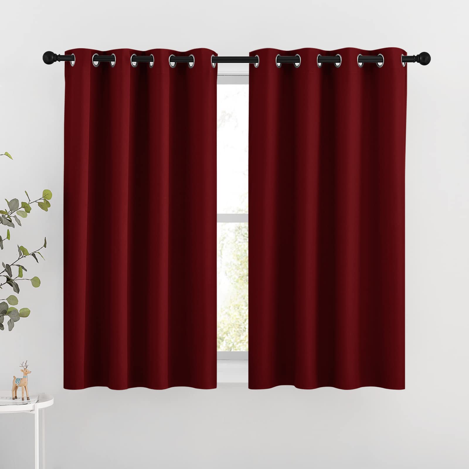 Grommet Blackout Curtains Set for Windows