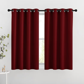 Grommet Blackout Curtains Set for Windows