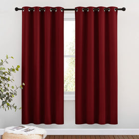 Grommet Blackout Curtains Set for Windows