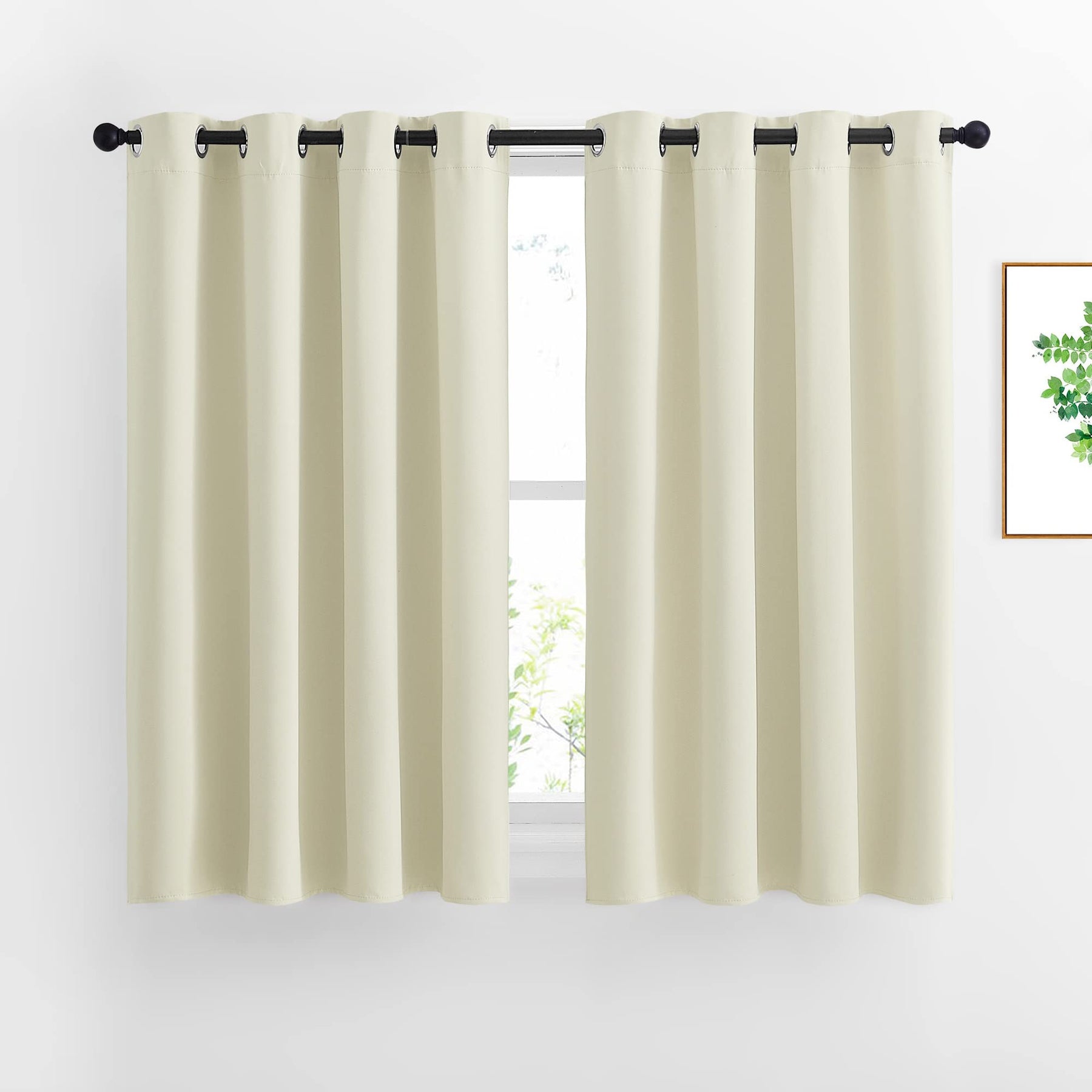 Grommet Blackout Curtains Set for Windows