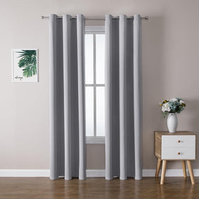 Grommet Blackout Curtains Set for Bedroom & Living Room