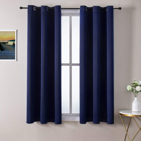 Grommet Blackout Curtains Set for Bedroom & Living Room