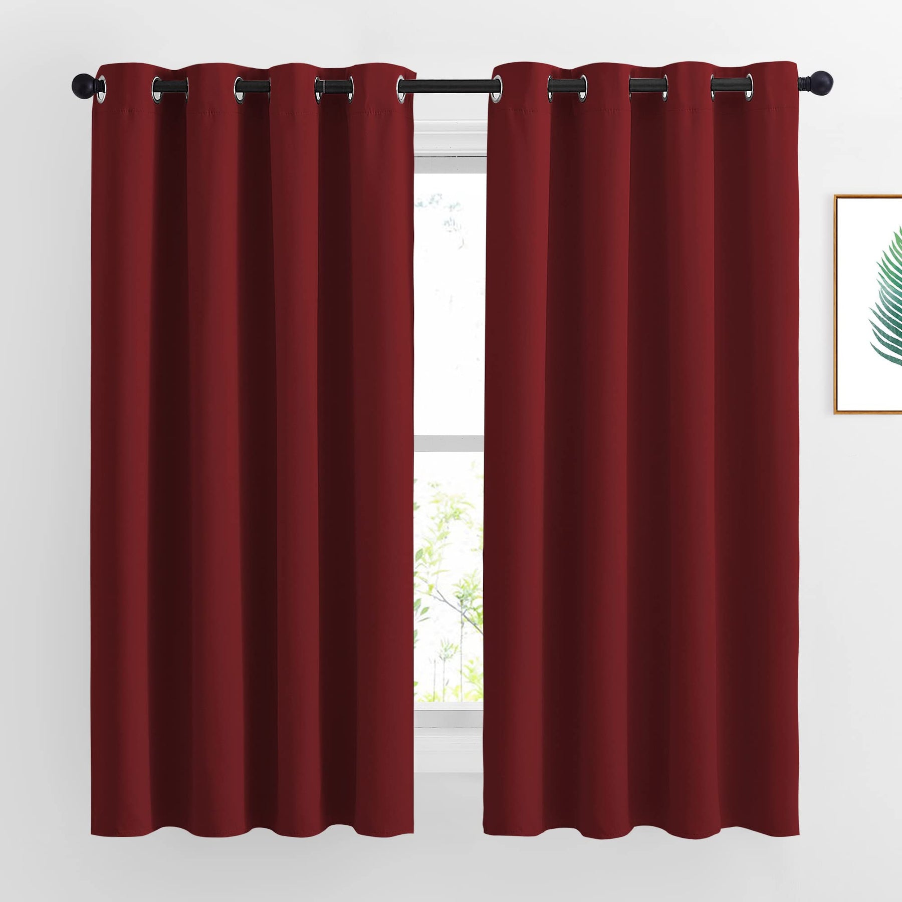 Grommet Blackout Curtains Set for Windows