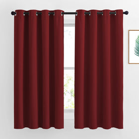 Grommet Blackout Curtains Set for Windows