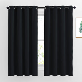 Grommet Blackout Curtains Set for Windows