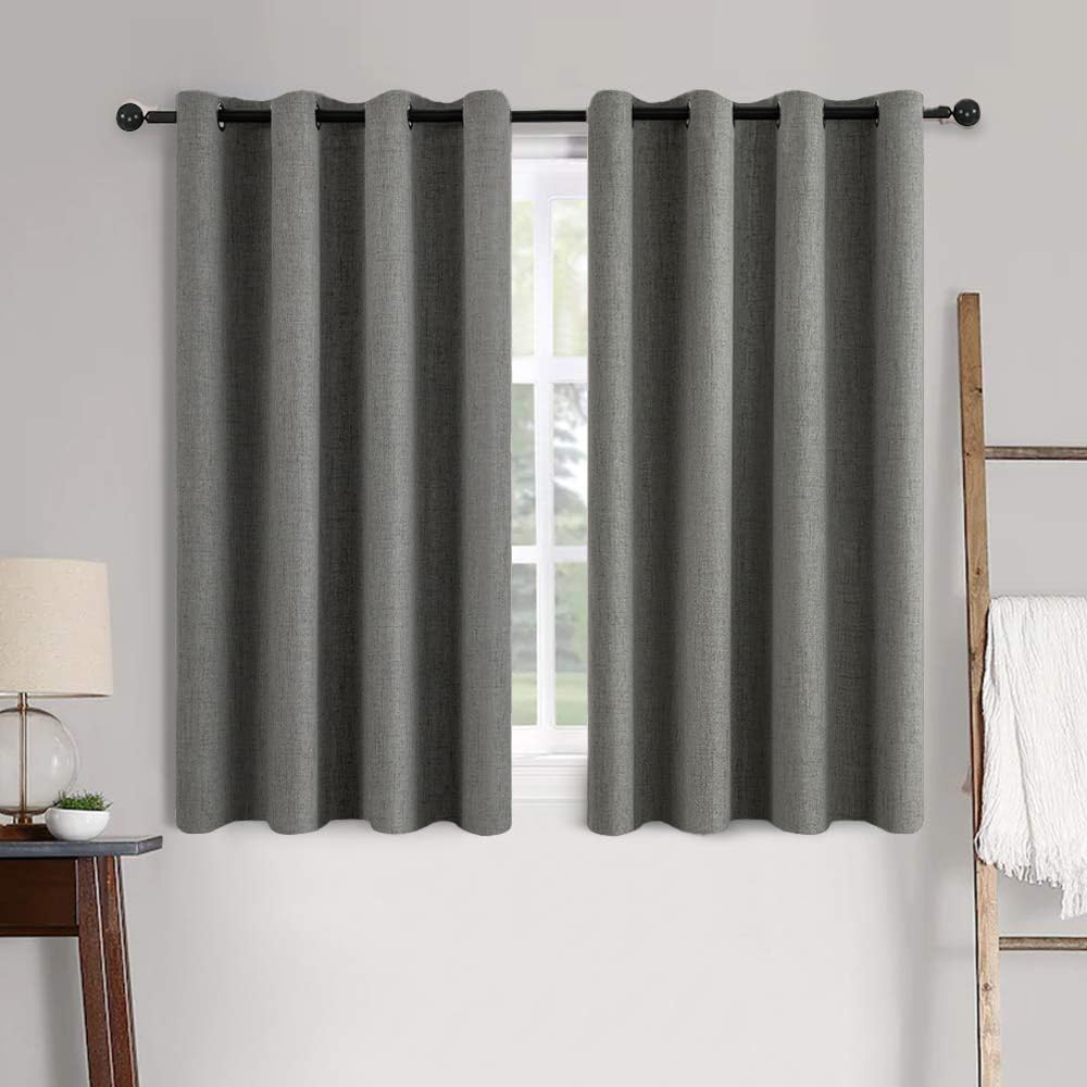 100% Blackout Linen Curtains for Bedroom & Living Room