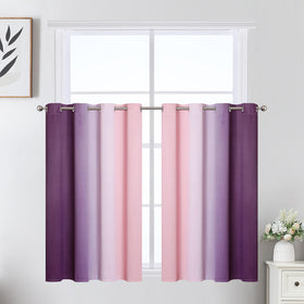 Estelar Textiler Ombre Blackout Curtains for Bedroom 2 Panels Set