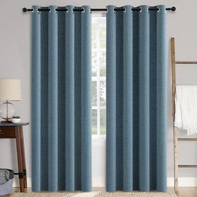 100% Blackout Linen Curtains for Bedroom & Living Room