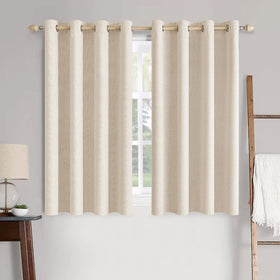 100% Blackout Linen Curtains for Bedroom & Living Room