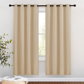 Grommet Blackout Curtains Set for Windows