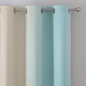 Estelar Textiler Ombre Blackout Curtains for Bedroom 2 Panels Set