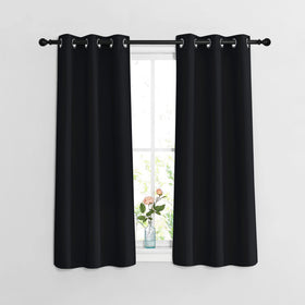 Grommet Blackout Curtains Set for Windows
