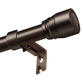 Adjustable Black Curtain Rod Set