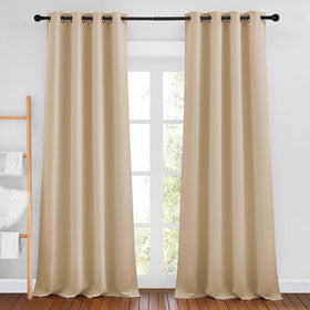 Grommet Blackout Curtains Set for Windows