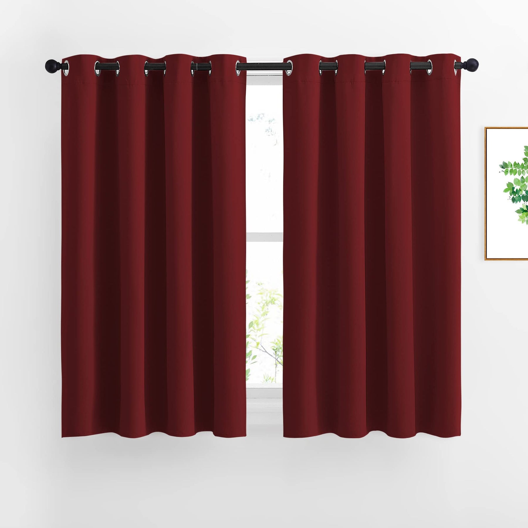Grommet Blackout Curtains Set for Windows