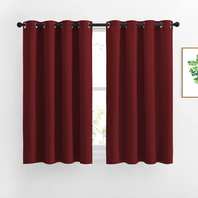 Grommet Blackout Curtains Set for Windows